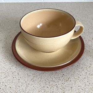 Vintage Denby Cup and Saucer in Lemon